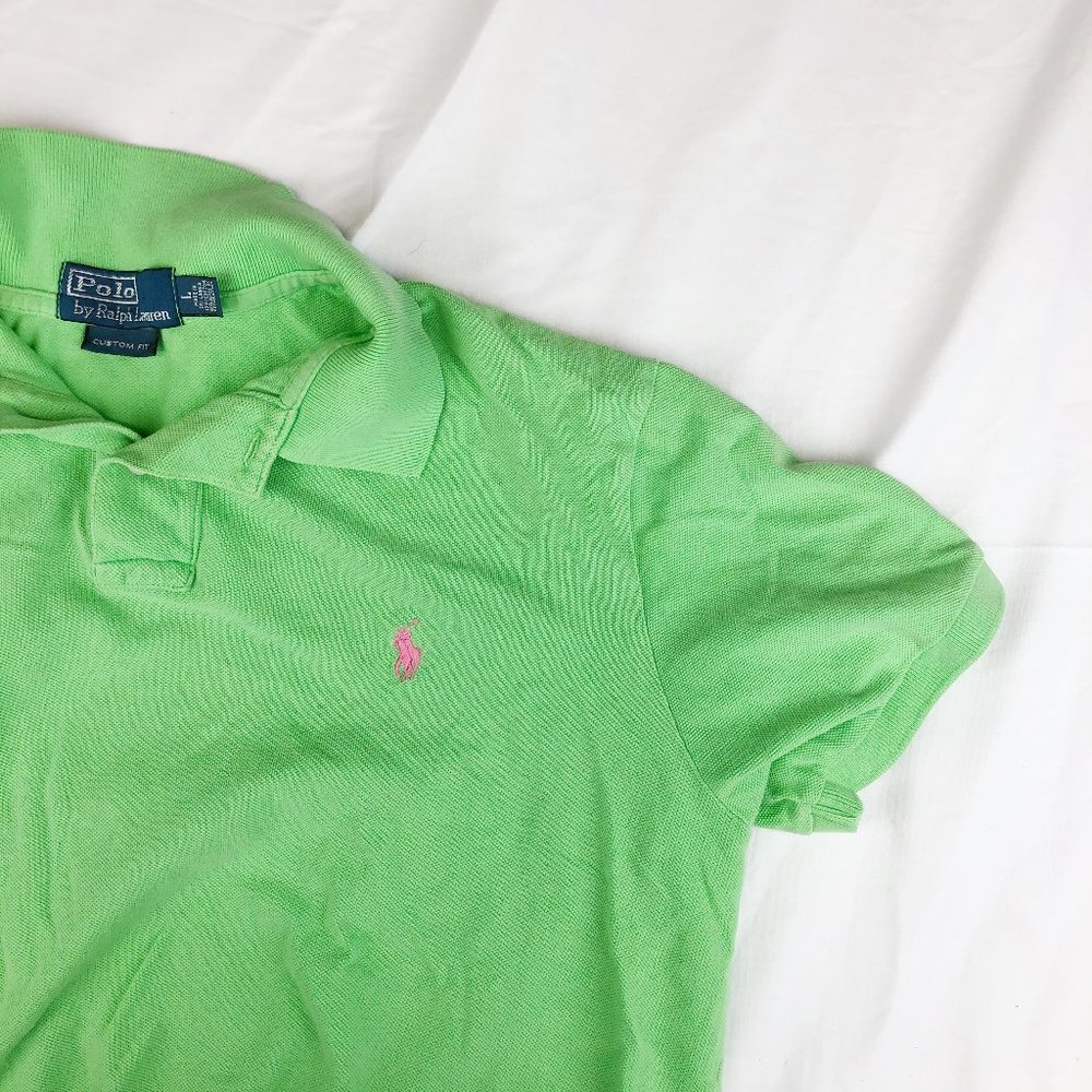 Polo Ralph Lauren Large Green Custom Fit Polo